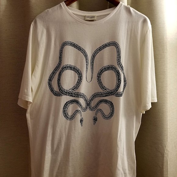 Saint Laurent Paris Snake Print Tee - Picture 2 of 4